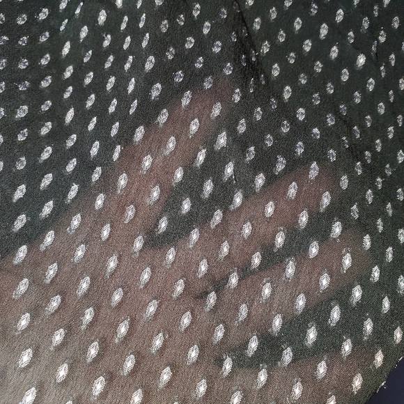 Express Black and White Cold Shoulder Blouse - Picture 6 of 11